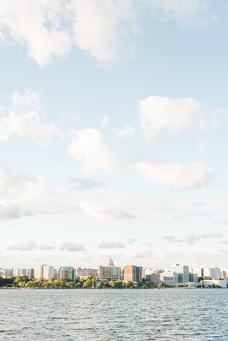 The Madison skyline from the lake