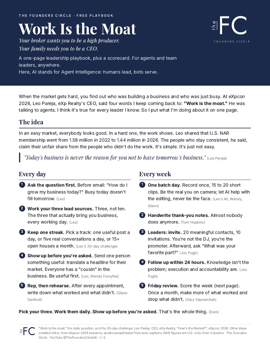 Cover of the Work Is the Moat playbook